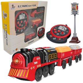 BABU vláčky - R/C Parní vlak - červený